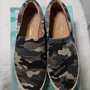 Madeline Camouflage Canvas Loafers
